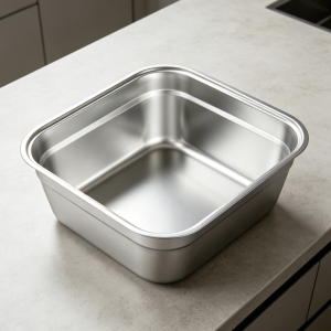 Stainless Steel Large Square Dish Tub